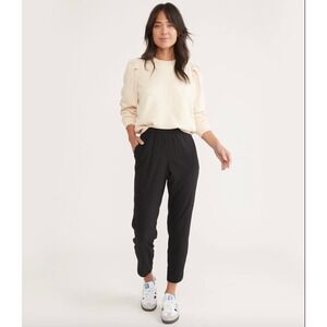 Marine Layer Allison Pant Tapered Leg Black Medium